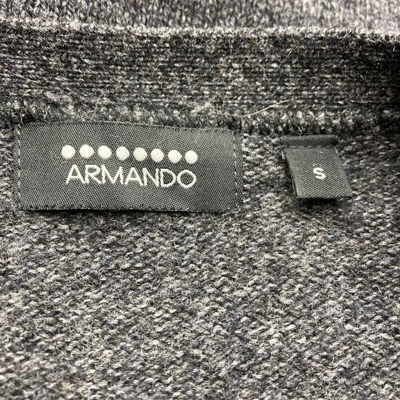 Armando 100% Lambswool Men’s Grey Cardigan Size S - Picture 6 of 7